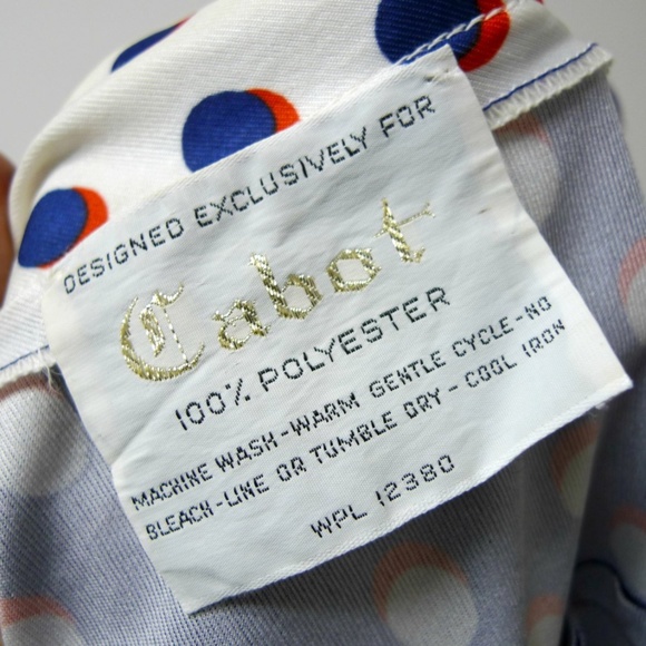 VTG 60s Cabot dotted button down shirt - Picture 5 of 5